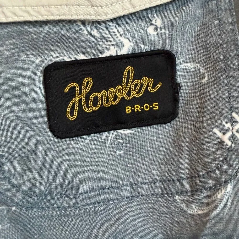 Howler Bros Brothers Prize Fight Stripe Stretch Bruja Boardshorts Men's Size 32